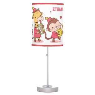 Cute Animals Musical Band, Kids Personalized Table Lamp