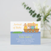 Cute Animals, Noah's Ark Baby Shower Invitation (Standing Front)