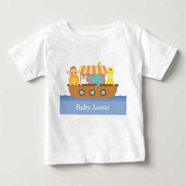 Cute Animals, Noah's Ark, for babies Baby T-Shirt (Front)