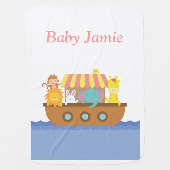 Cute Animals, Noah's Ark, for babies Stroller Blanket (Front)