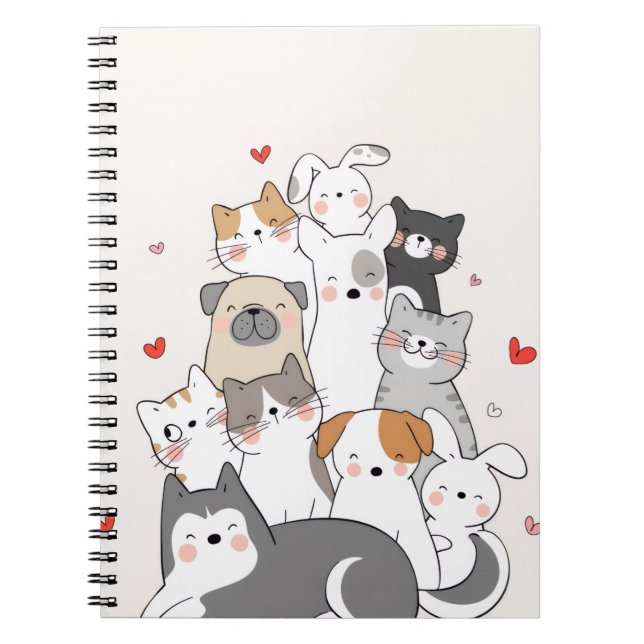 Cute animals  notebook (Front)