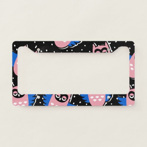 Cute Animals Pattern License Plate Frame