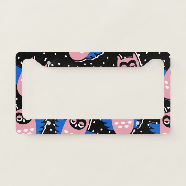 Cute Animals Pattern License Plate Frame (Front)