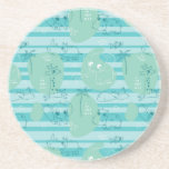 Cute animals playing with water 1 drink coaster
