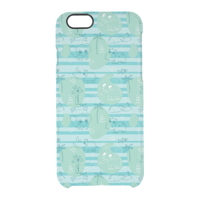 Cute animals playing with water 1 uncommon iPhone case (Back)