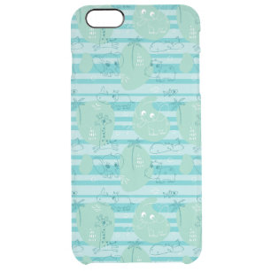 Cute animals playing with water 1 clear iPhone 6 plus case