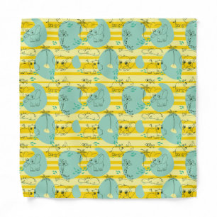 Cute animals playing with water 2 bandana