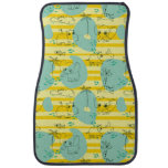 Cute animals playing with water 2 car mat
