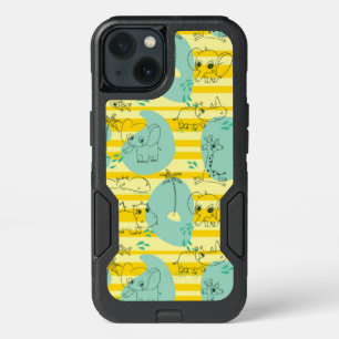 Cute animals playing with water 2 iPhone 13 case