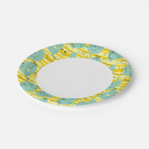 Cute animals playing with water 2 paper plates