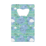 Cute animals playing with water 3 credit card bottle opener