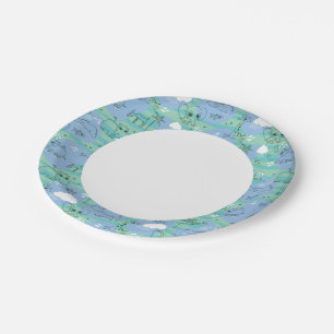 Cute animals playing with water 3 paper plates