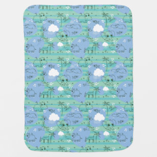 Cute animals playing with water 3 receiving blanket