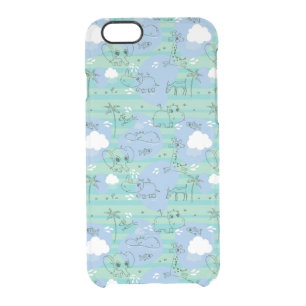 Cute animals playing with water 3 clear iPhone 6/6S case