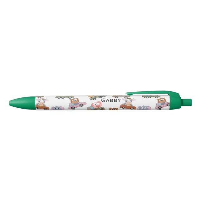 Cute Animals  Print Personalized Name Pen (Top)