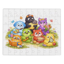 Cute animals puzzles for kids