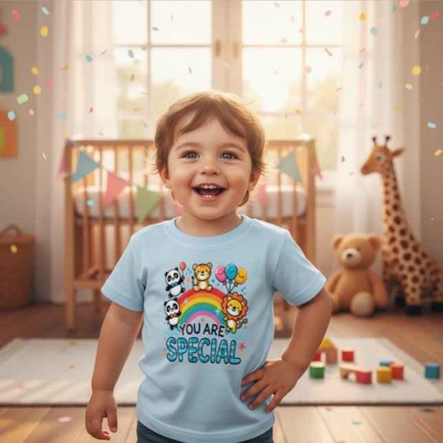 Cute Animals Rainbow Special Toddler Infant Baby T-Shirt (Creator Uploaded)