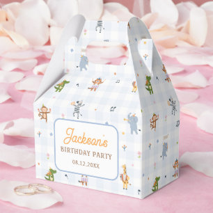 Cute Animals Safari Birthday Party Favor Boxes