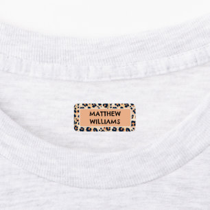 Cute Animals Skin Pattern Custom Name Clothing Kids' Labels