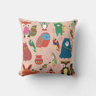 Cute Animals Throw Pillow