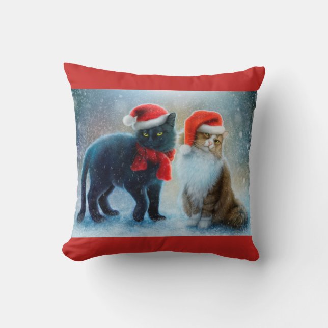 Cute Animals Throw Pillow (Front)