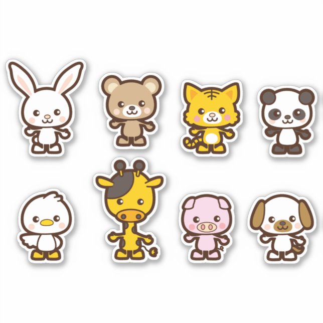 cute animals Vinyl Sticker (Front)