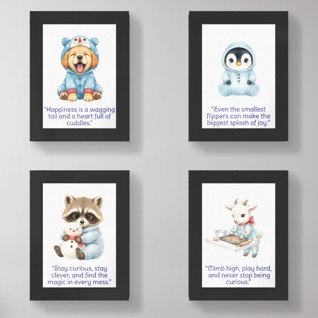 Cute Animals Wall Art Sets (Front)