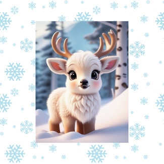 Cute animals, winter, Elk, Postcrossing 