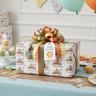 Cute animals wrapping paper