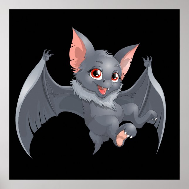 Cute animated Bat Poster (Front)