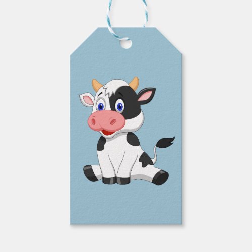 Cute Animated Cow Gift Tags