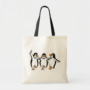 Cute animated dancing Penguins Tote Bag