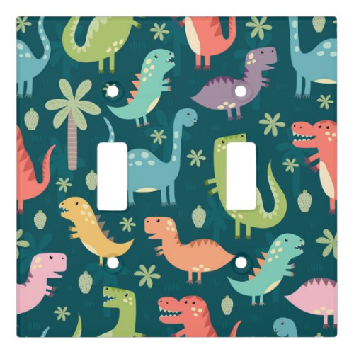 Cute Animated Dinosaurs    Light Switch Cover