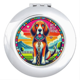 Cute Animated Dog Compact Mirror