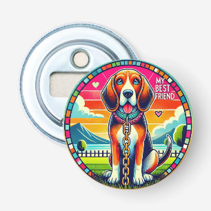 🐶 Cute Animated Dog Glow 🍻 Fun Pet Lover Bottle Opener