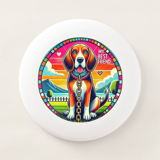 Cute Animated Dog Wham-O Frisbee (Front)