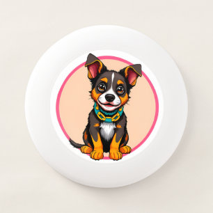 Cute Animated Dog with Collar Wham-O Frisbee