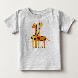 Cute Animated Giraffes Baby T-Shirt