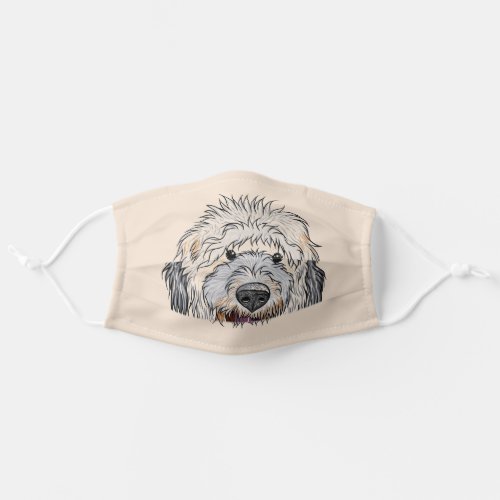 Cute animated Golden Doodle Adult Cloth Face Mask