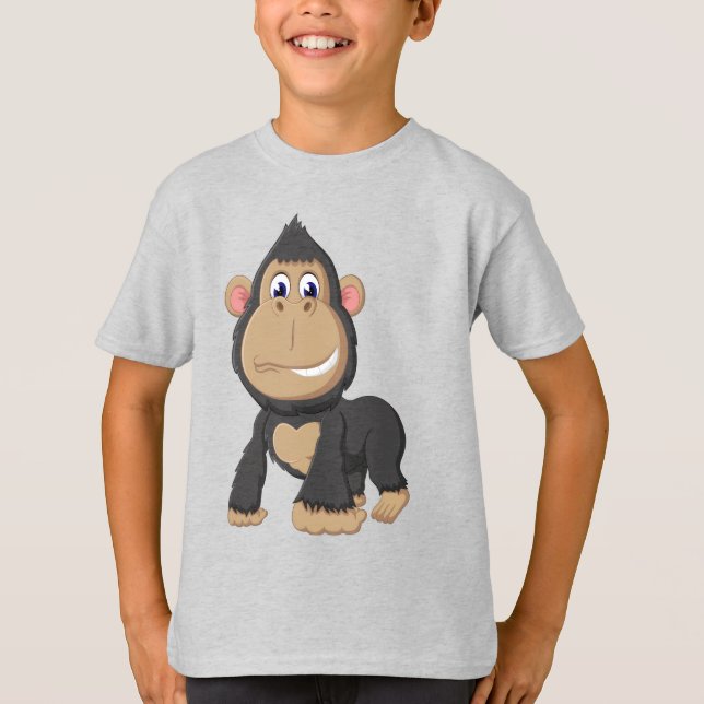 Cute Animated Gorilla T-Shirt (Front)