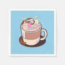 Cute Animated Hot Chocolate Marshmallows Cartoon