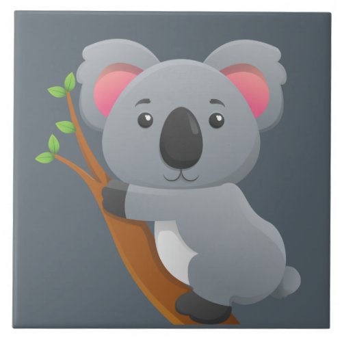 Cute animated Koala Bear Ceramic Tile