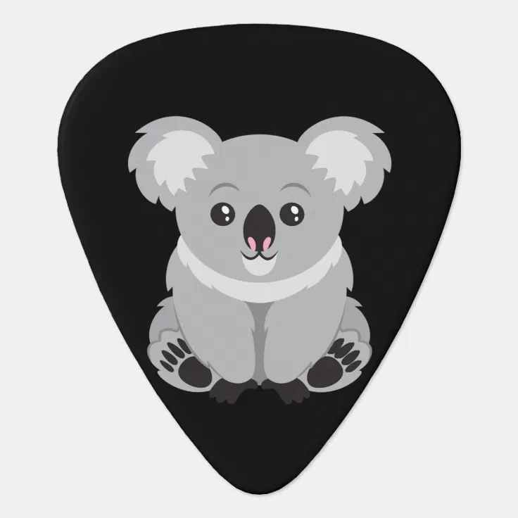 Cute animated koala bear guitar pick | Zazzle