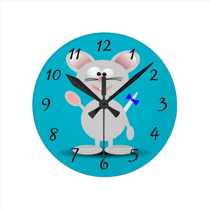 Cute animated mouse clock | Zazzle.com