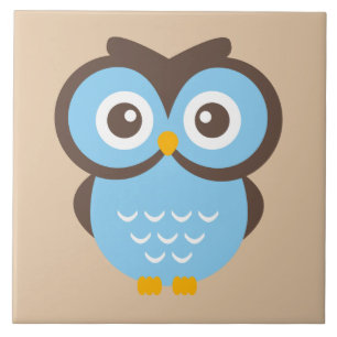 cute animated Owl Ceramic Tile