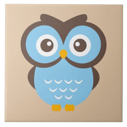 cute animated Owl Ceramic Tile