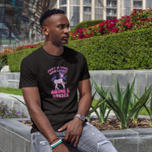 Cute Anime And Horses T-Shirt