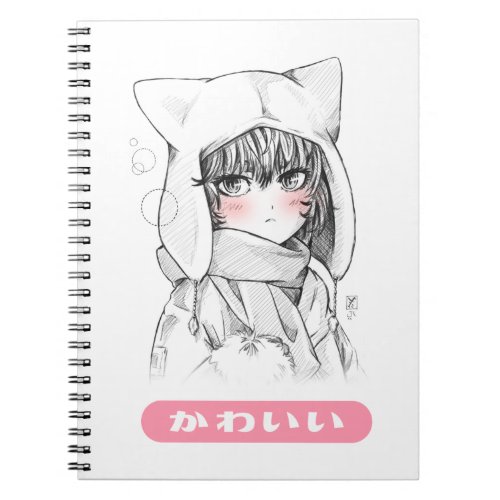 Cute Anime Boy Notebook