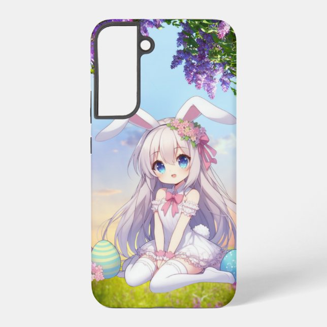 cute, anime bunny spring/Easter Samsung Galaxy Case (Back)