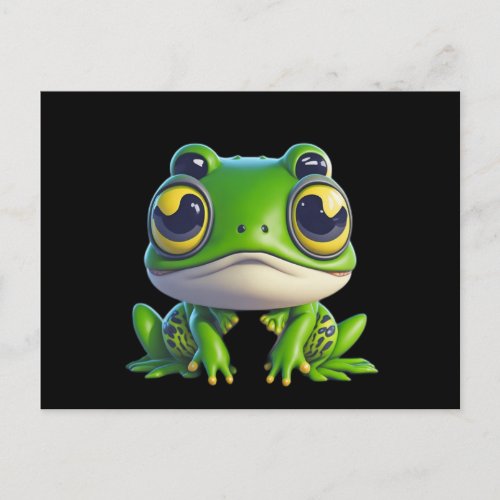 Cute Anime Cartoon Frog Postcard